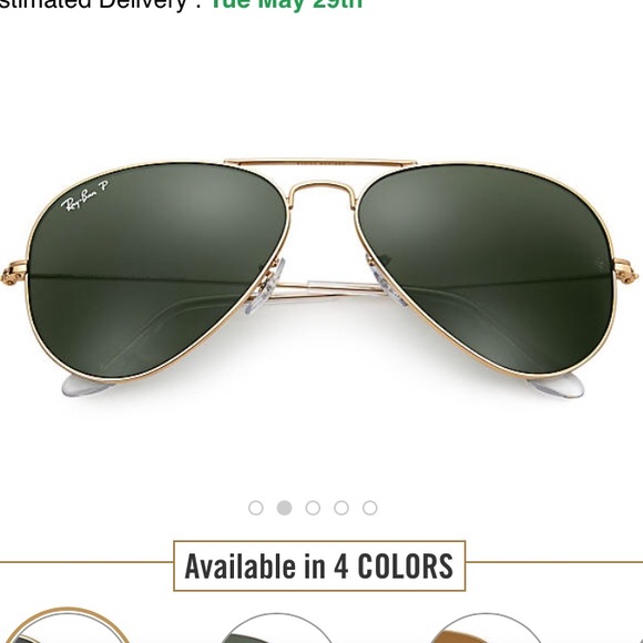 BRAND NEW Raybans Black Aviator Polarized main image 5